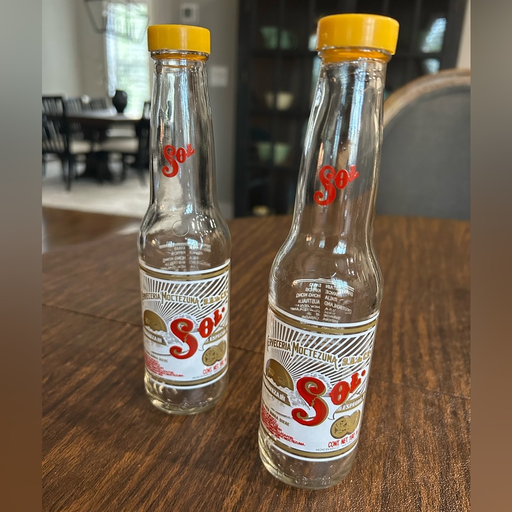 Sol Clear Glass Salt and Pepper Shakers